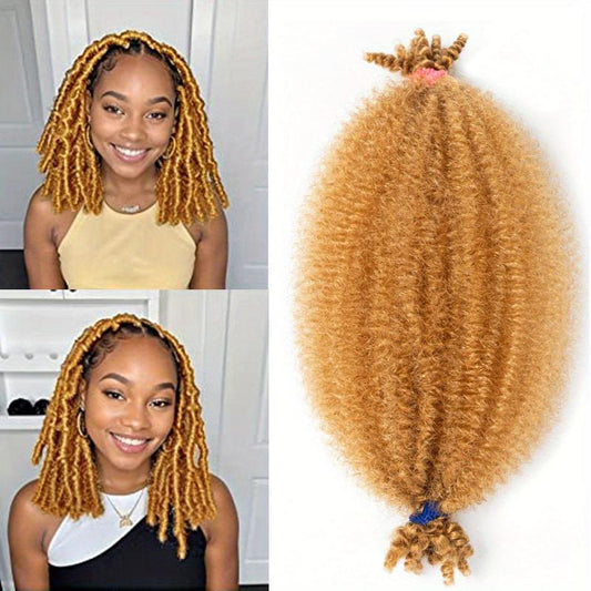 30 48 cm Stretchy Afro Bundles Pre Puffed Hair Extensions