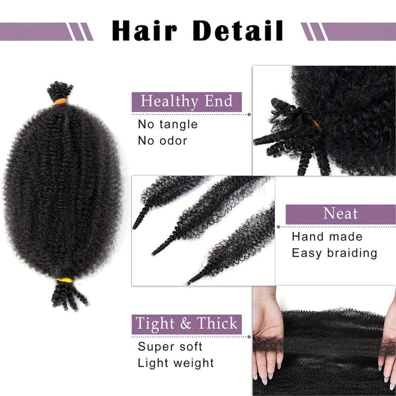 30 48 cm Stretchy Afro Bundles Pre Puffed Hair Extensions