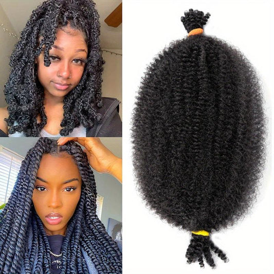 30 48 cm Stretchy Afro Bundles Pre Puffed Hair Extensions