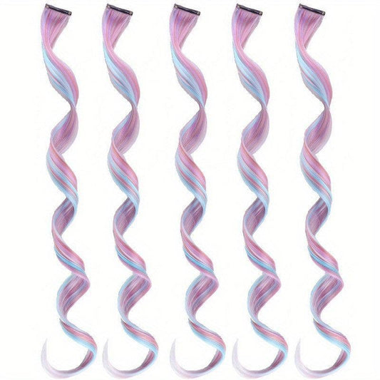 Y2K Straight Hair Extensions Party Cosplay Halloween Clip-In Add Volume Length