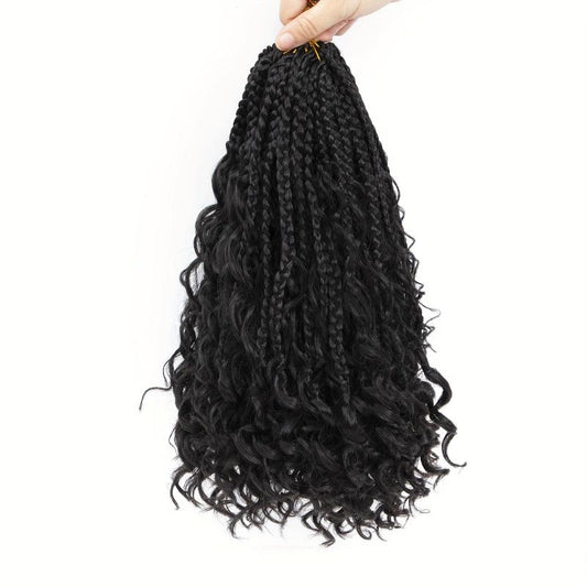25.4 cm Boho Box Braids 7 Packs Goddess Box Braids Crochet Hair