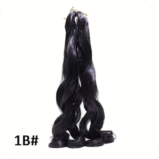 French Curl Crochet Braid Wave Synthetic Hair Extensions 1B 27 613 350 BUG