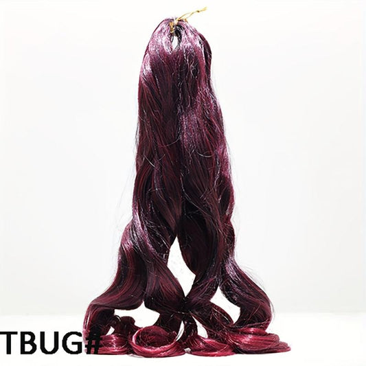 French Curl Crochet Braid Wave Synthetic Hair Extensions 1B 27 613 350 BUG