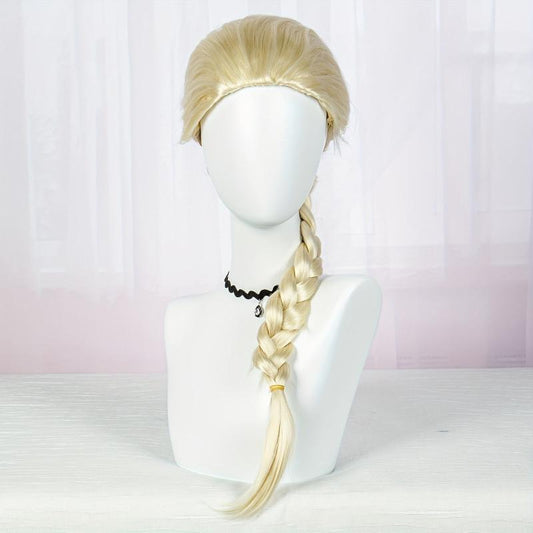 Golden Princess Costume Wig with Braided Ponytail