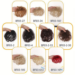 Fluffy Curly Hair Topper Synthetic Toupee Hairpiece Cover Increase Volume