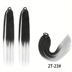 PreStretched Braided Ponytail With Elastic Hair Rope Long Ponytail
