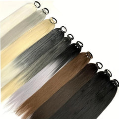 PreStretched Braided Ponytail With Elastic Hair Rope Long Ponytail