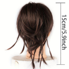 Women's Hair Bun Band Twists Braid Pony Tail Loop Net Red Medium Long