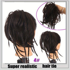 Women's Hair Bun Band Twists Braid Pony Tail Loop Net Red Medium Long