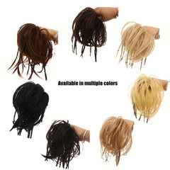 Women's Hair Bun Band Twists Braid Pony Tail Loop Net Red Medium Long