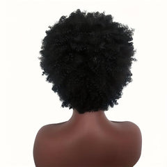 Short Synthetic Afro Wigs For Women African 99J Grey Fluffy Soft