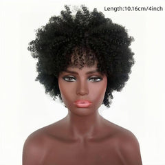 Short Synthetic Afro Wigs For Women African 99J Grey Fluffy Soft