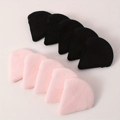 10 Triangle Cosmetic Powder Puffs Reusable Soft Plush Makeup Foundation Sponge