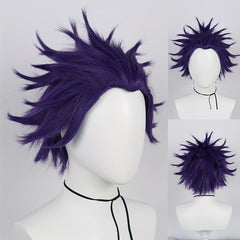 Purple Short Straight Anime Cosplay Wig Halloween Thanksgiving Christmas School