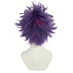 Purple Short Straight Anime Cosplay Wig Halloween Thanksgiving Christmas School