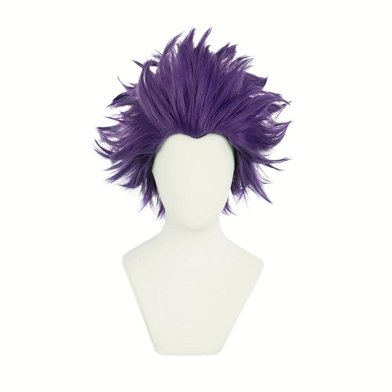 Purple Short Straight Anime Cosplay Wig Halloween Thanksgiving Christmas School