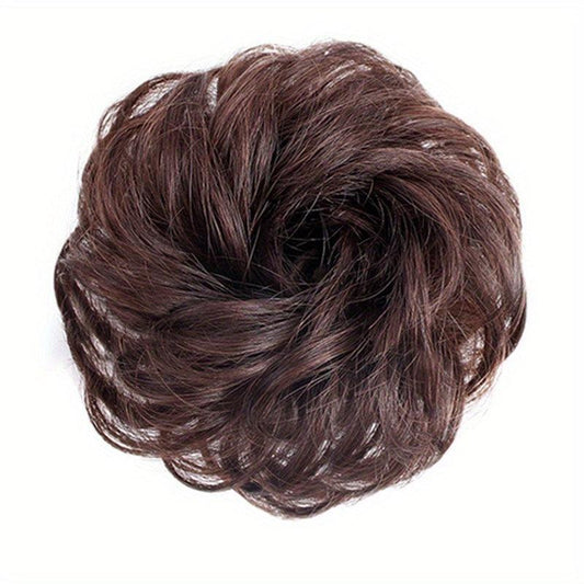 Messy Donut Hair Buns Updo Chignon With Hair Rope Extensions