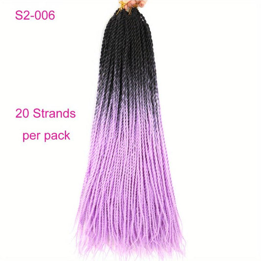8 Cm Senegalese Twist Hair Crochet Braids Extensions 20 Strands