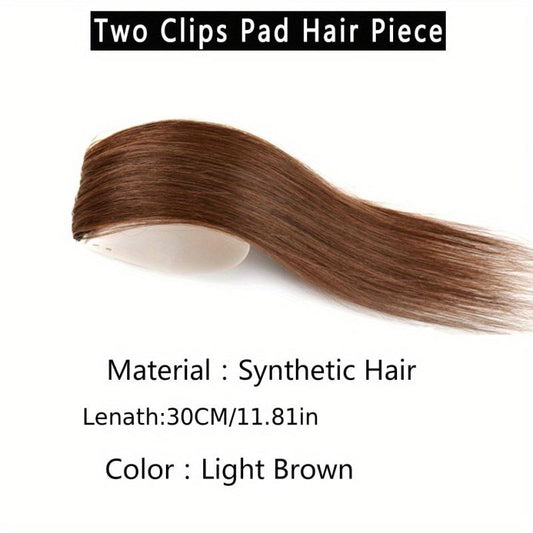 Invisible Hair Pads Clip In Hair Extension Natural Hair Top Side Cover Hairpiece