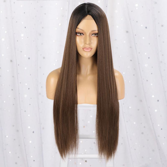 Long Straight Wig 28 Inch Synthetic Natural Hair Wigs Women