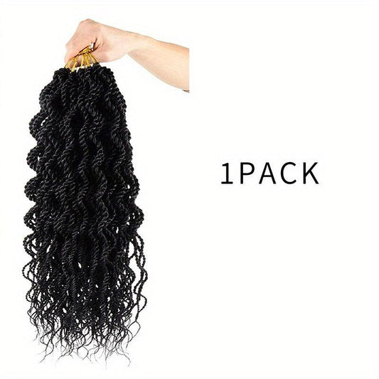 45 72 Cm Wavy Twisted Crochet Hair Extensions For Women