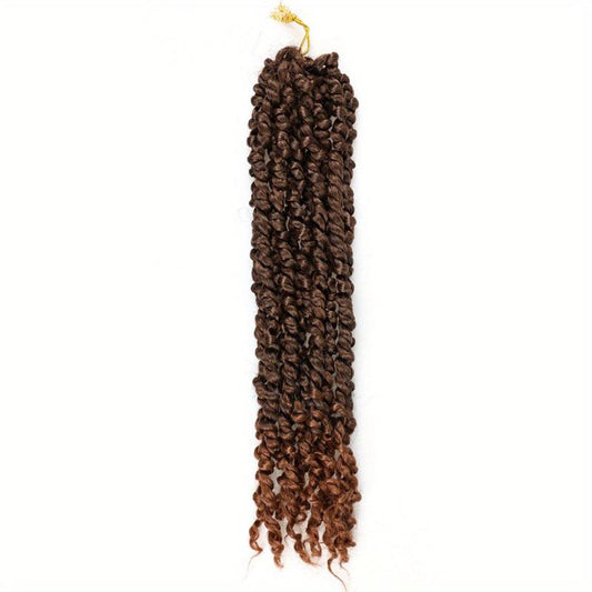 Passion Twist Hair Extensions Ombre Fluffy Pre Looped Crochet Braids 45-72 cm