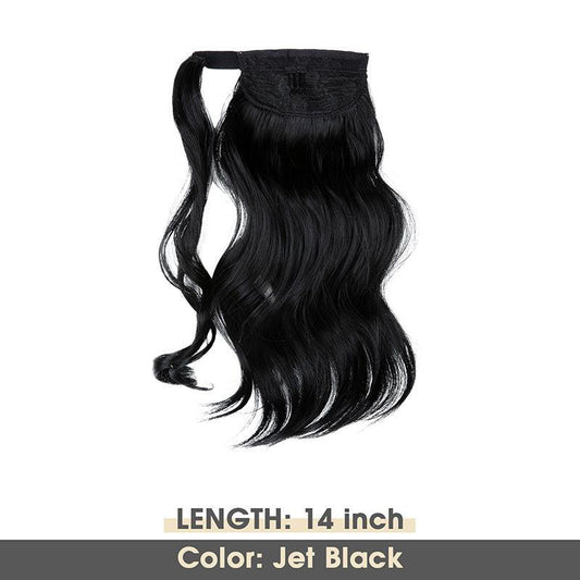 Curly Wavy Ponytail Extension Wrap Around Clip In Hair Extensions