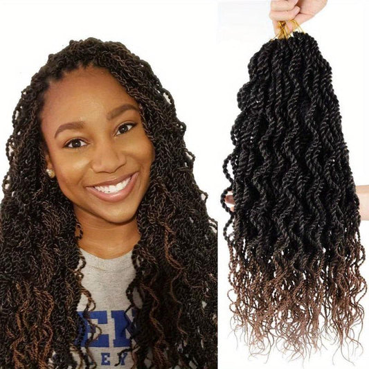 6packs 45 Wavy Senegalese Twisted Crochet Hair 18inch