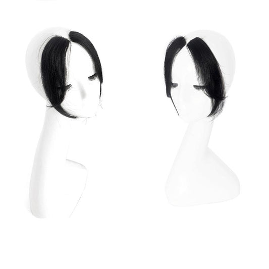 2pcs Side Bangs Hair Extensions Clip In Forehead Natural Seamless Hair Bangs