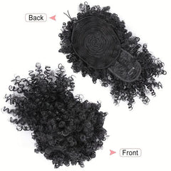Kinky Curly Ponytail with Bangs Hairpiece
