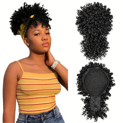 Kinky Curly Ponytail with Bangs Hairpiece