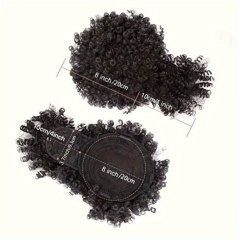 Kinky Curly Ponytail with Bangs Hairpiece