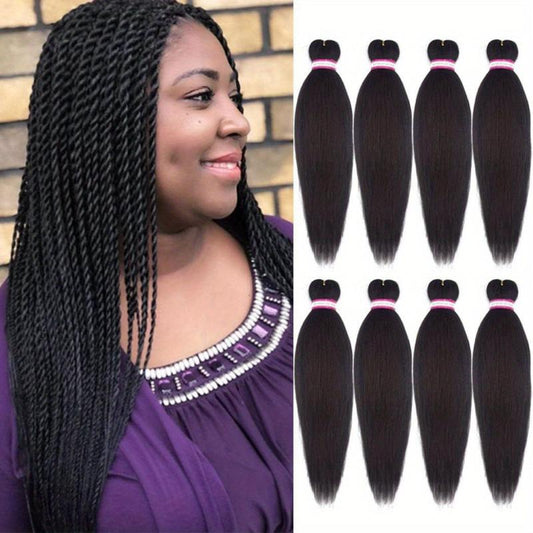 Pre-Stretched Braiding Hair Extensions 50 8 Cm Easy Crochet Braid 8 Packs