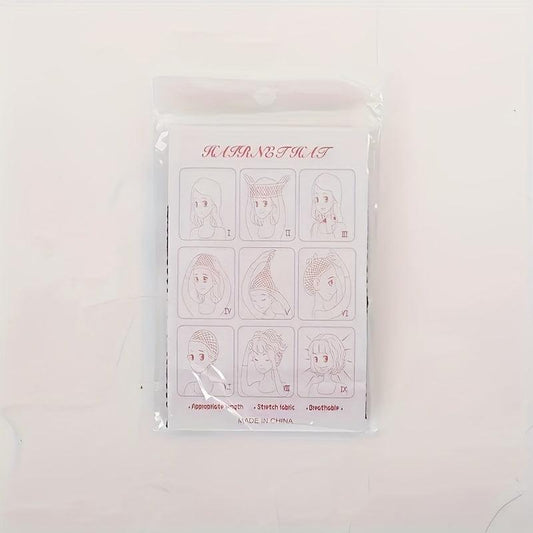 5pcs Breathable Fishing Net Wig Cap with Elastic Nylon Mesh Lining