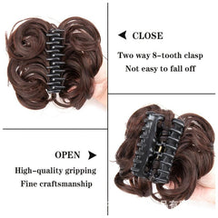 Synthetic Hair Bun for Women - Daily Use and Messy Curly Hair Look