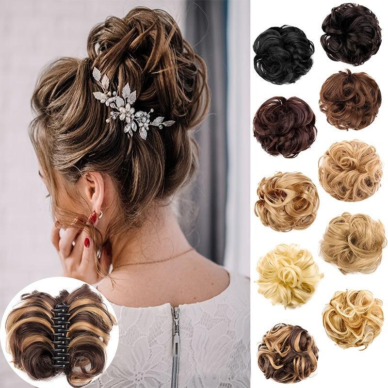 Synthetic Hair Bun for Women - Daily Use and Messy Curly Hair Look