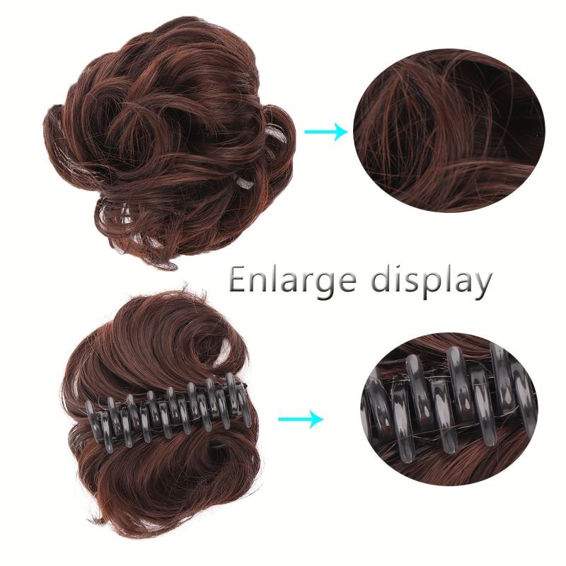 Synthetic Wig with Loop & Scrunchie Clip