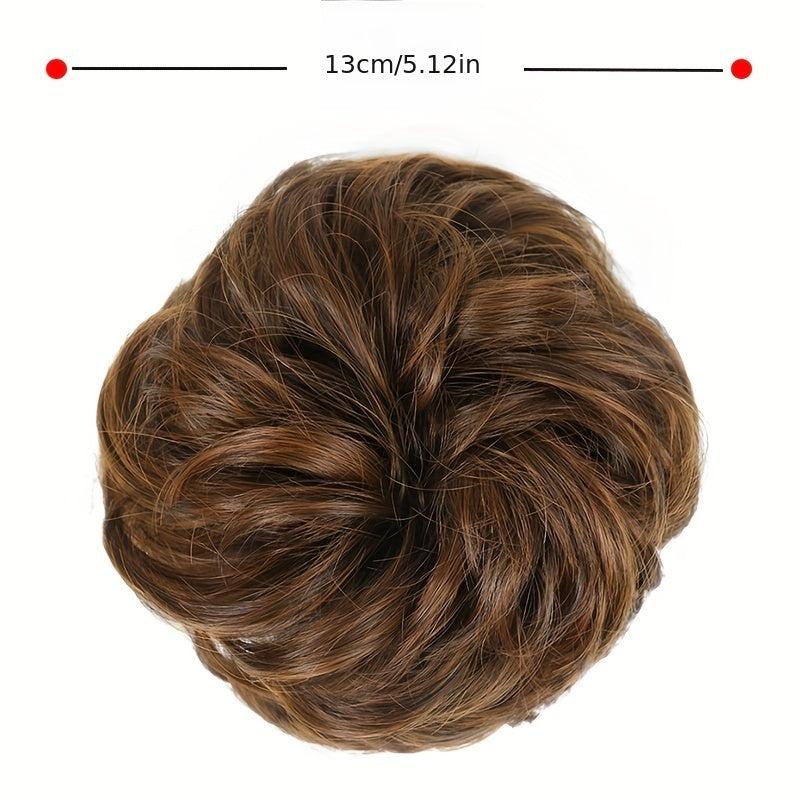Donut Hair Buns Updo Chignon With Rubber Band Synthetic Hair Extensions