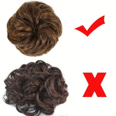 Donut Hair Buns Updo Chignon With Rubber Band Synthetic Hair Extensions