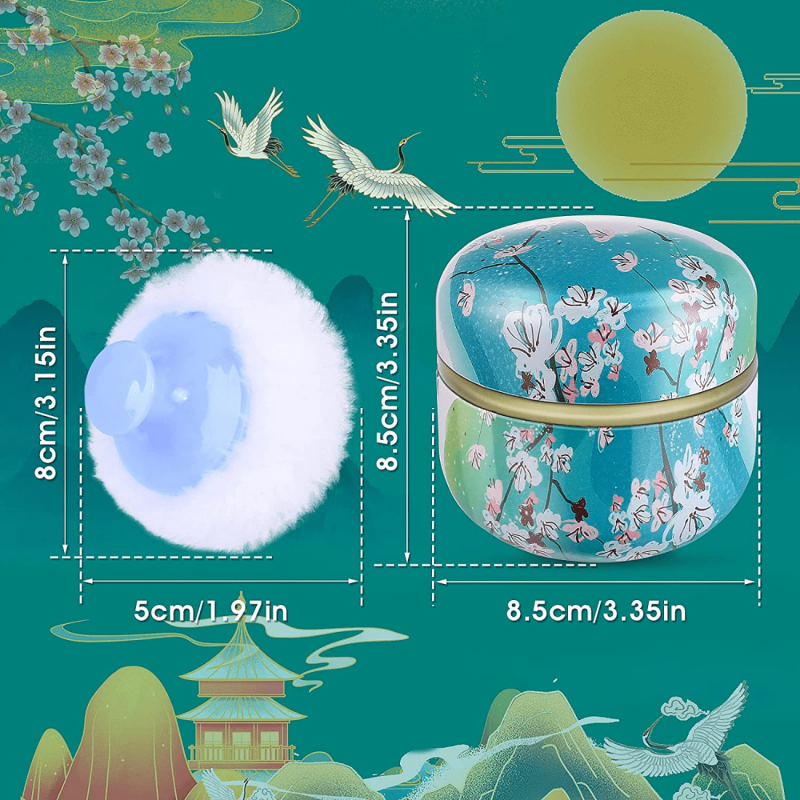 Portable Powder Puff & Container Kit for Body Care