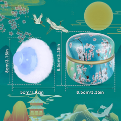 Portable Powder Puff & Container Kit for Body Care