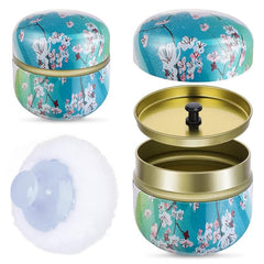 Portable Powder Puff & Container Kit for Body Care