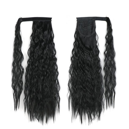 Long Wavy Ponytail Extension Clip In Heat Resistant Synthetic Hairpiece