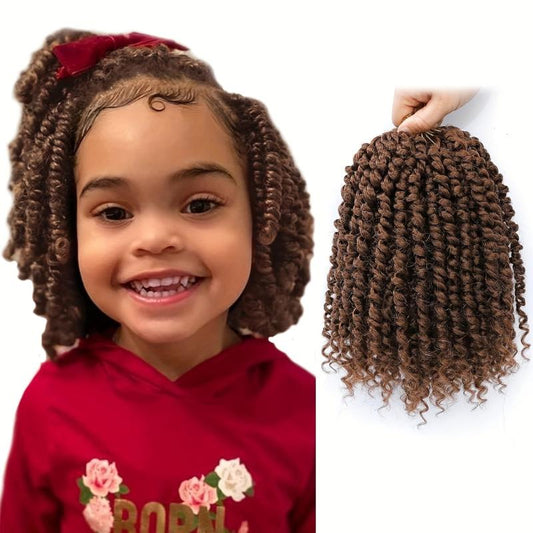 25cm Passion Twist Hair 12 Strands Pack Pre-looped Braiding Extension 1B TBUG