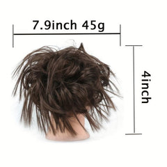 Messy Bun Hair Piece Elastic Rubber Band Hair Extensions Hairpiece