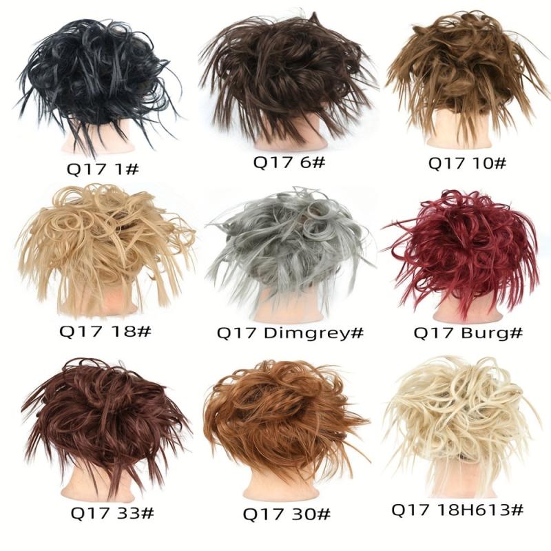 Messy Bun Hair Piece Elastic Rubber Band Hair Extensions Hairpiece