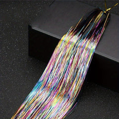 12 Colors Hair Tinsel Strands Kit - Sparkling Hair Glitter Extensions