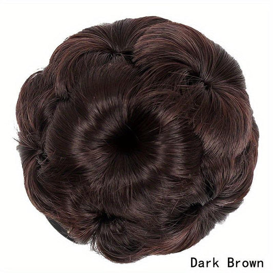 Synthetic Hair Bun Updo Chignon Clip-In Extensions Female Accessories