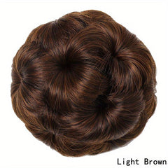Synthetic Hair Bun Updo Chignon Clip-In Extensions Female Accessories