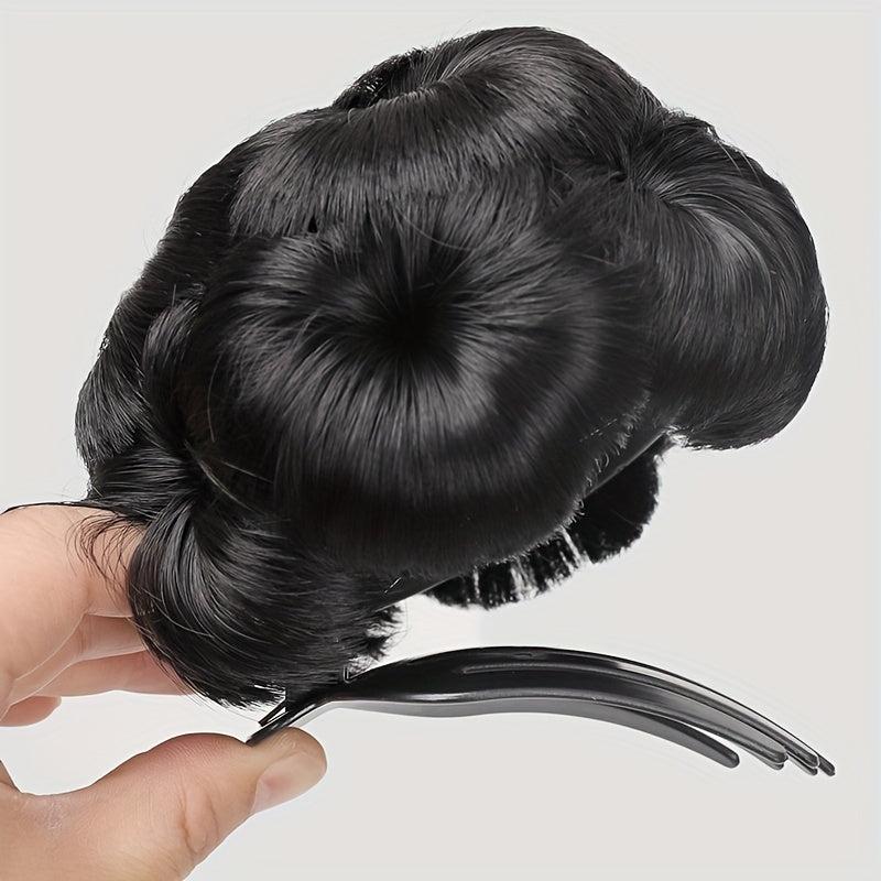 Synthetic Hair Bun Updo Chignon Clip-In Extensions Female Accessories